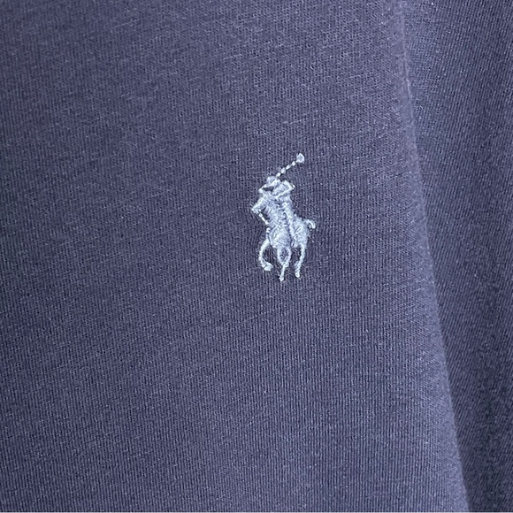 Polo Ralph Lauren Hoodie Lightweight 100% Cotton Size XL Pullover Tshirt Blue - Picture 3 of 6